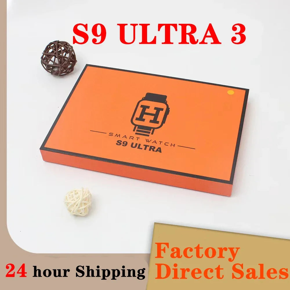 New Watch S9 Ultra3 Smart Watch 49mm 2024 New NFC Men Women GPS Track Bluetooth Call BT Music Games Wireless Charging Smartwatch
