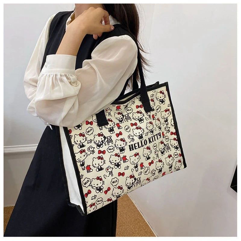 1Set Hello Kitty Cosplay Prop Shoulder Bag Handbag Kawaii Beautiful Book Package For Women Girls