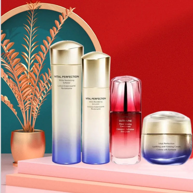 Original Red Waist Series Set Anti Aging Skin Repair Essence Lasting Moisturizing Facial Serum Lotion Reduce Fine Lines Skincare