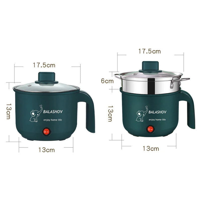Electric Cooking Machine Household 1-2 People Hot Pot Single/Double Layer Multi Electric Rice Cooker Non-stick Pan Multifunction