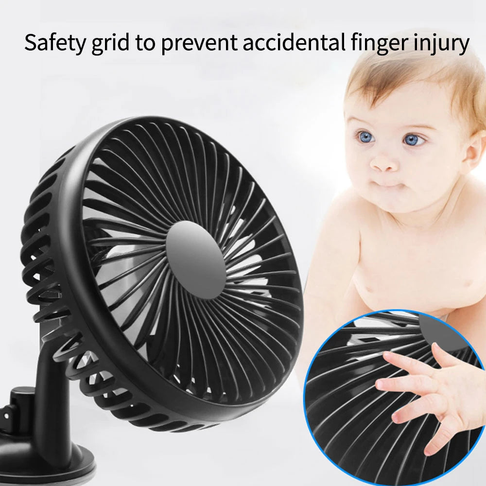 Car 12/24V USB 3 Gears Adjustable Fan Universal Auto Interior Parts Vehicle Accessories Fit For Car Home Bedroom Office