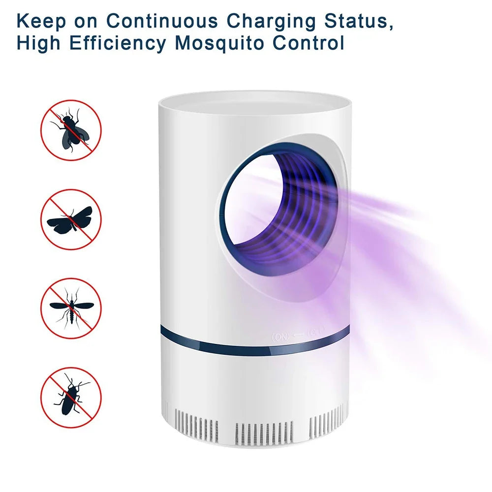 Electric Fly Bug Mosquito Insect Killer LED Light Trap Control Lamp Small Pest with USB Power Supply and Adapter