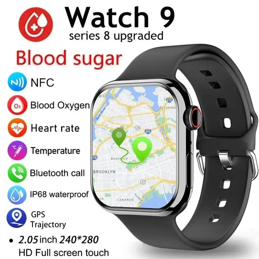2024 New GPS Smart Watch Women Ultra Series 9 NFC Smartwatch Men BT Call IP68 Waterproof Wireless Watches Charging Watch 9 Watch