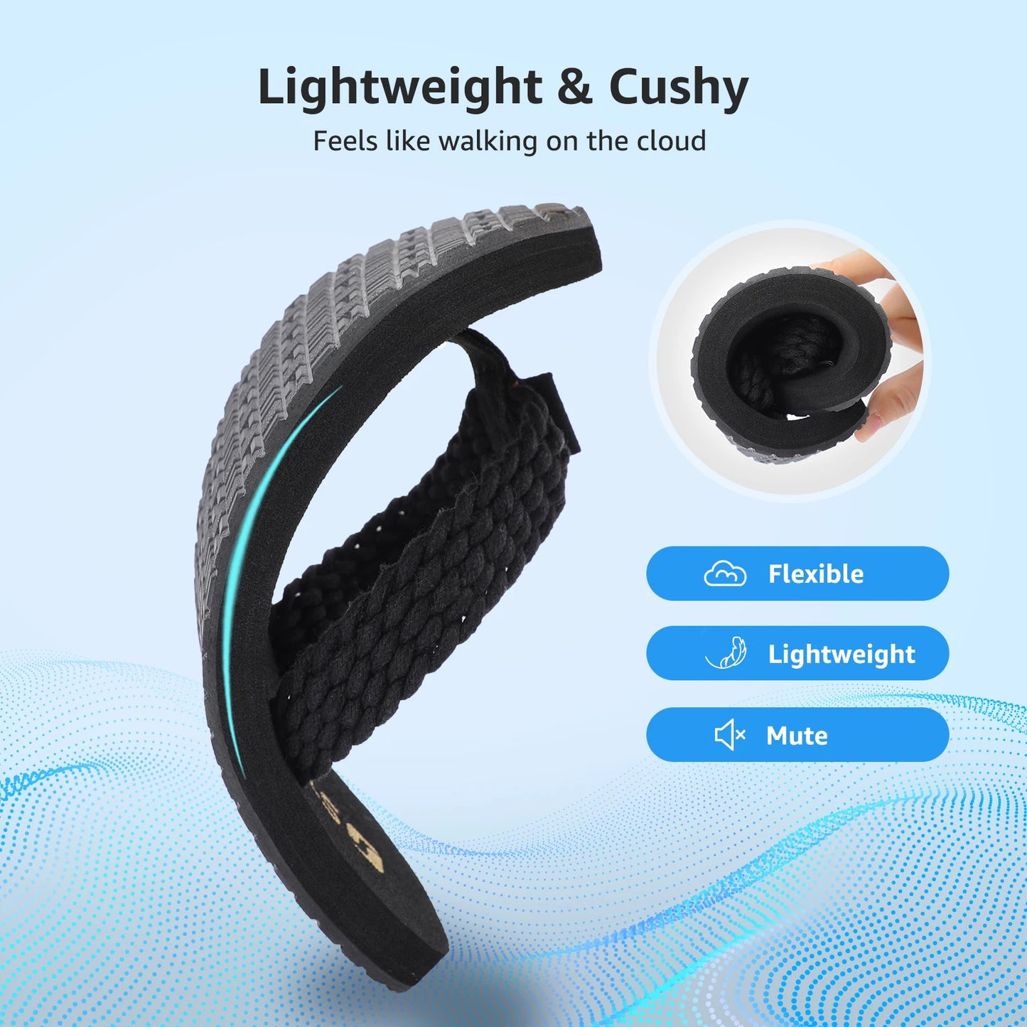 STQ Womens Quick Dry Flip Flops with Yoga Mat Arch Support Thong Sandals