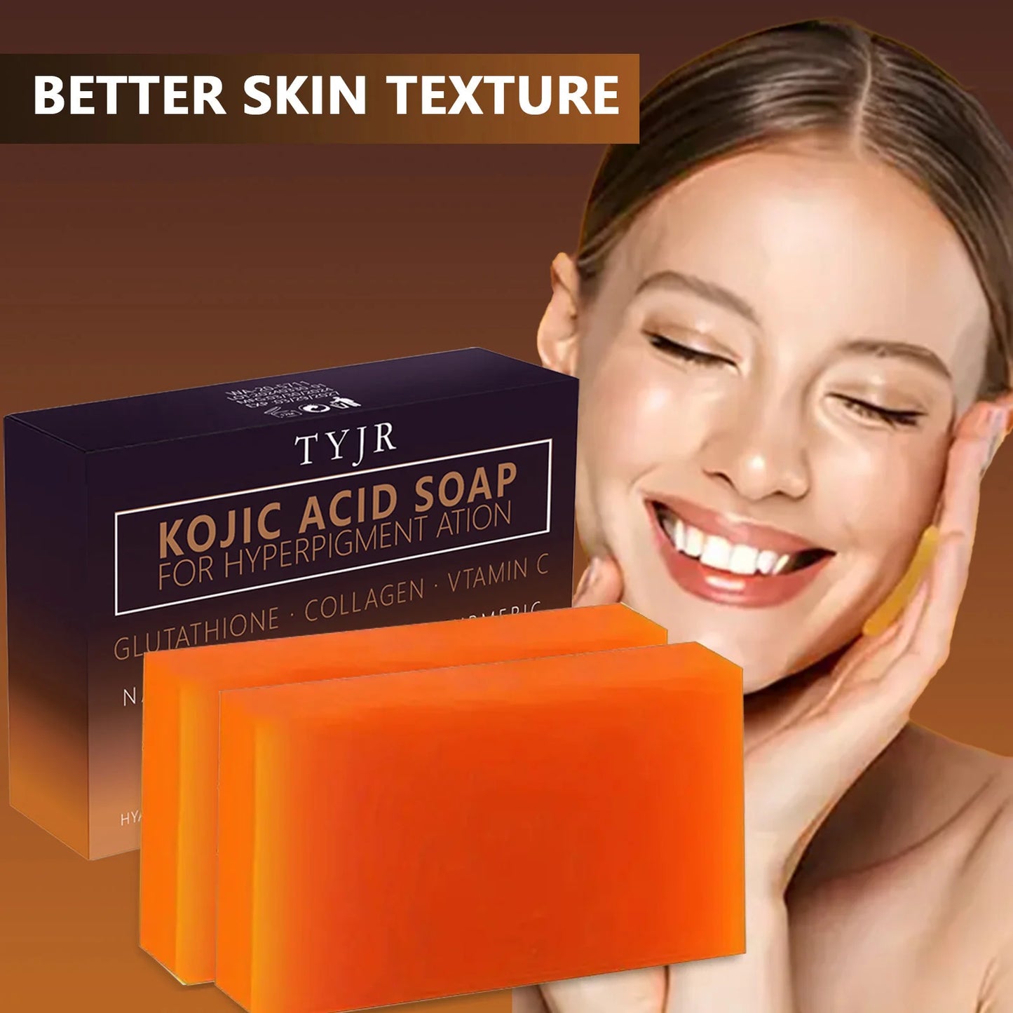 Turmeric Kojic Acid Soap Massage Soap Handmade Soap for Face and Bath for Deep Cleansing, Exfoliation, Body Moisturizing