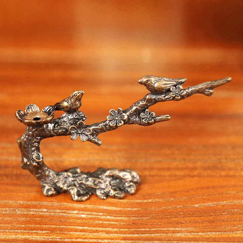 Small Cense Furnace Ornament Creative Happy Plum Branch Bracket Incense Insert Aroma Furnace Backflow Incense Furnace