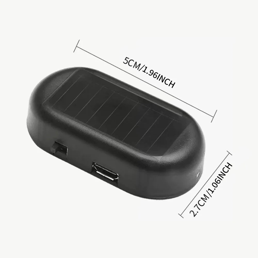 2PCS Car Fake Security Light Solar Powered Simulated Dummy Alarm Wireless Warning Anti-Theft Caution Lamp LED Flashing Lights