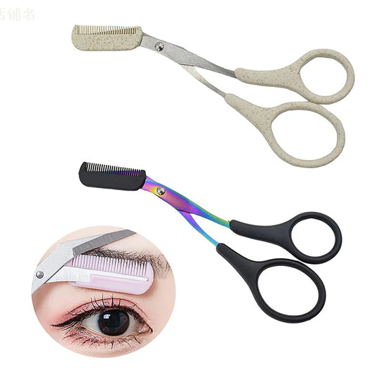 Eyebrow Trimmer Scissor Beauty Products For Women Eyebrow Scissors With Comb Stainless Steel Makeup Tools Beauty Scissors