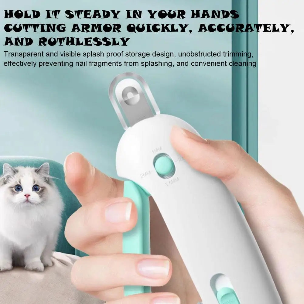 2in1 Pet Nail Gravity Push Nail Trimmer Easy-to-Carry Hole Safety And Nail Grinder Dog Products Adjustable Beauty C H6R5