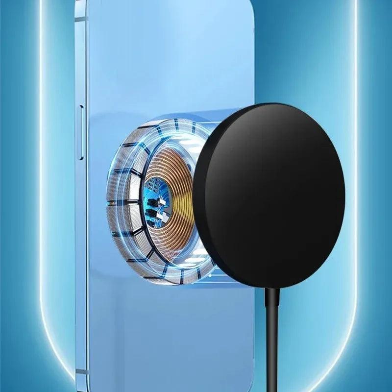 Magnetic Wireless Charger Pad for iPhone 15 14 13 12 Pro Max Mini Airpods Earphone USB C PD Adapter Magnet Fast Charging Station