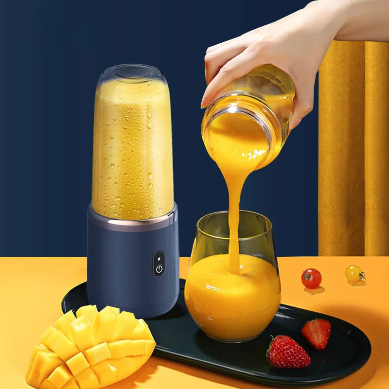 2024 New Portable USB Fresh Fruit Juice Blender Mini Mixer Electric Juicer Machine Smoothie Maker Blender Cup Bottle