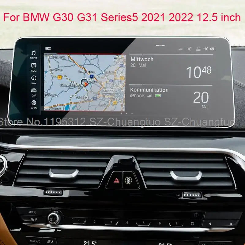 Tempered Glass Screen  Protector For BMW G30 G31 Series5 2021 2022 12.5 inch Car GPS Navigation  Film Anti-scratch Accessories