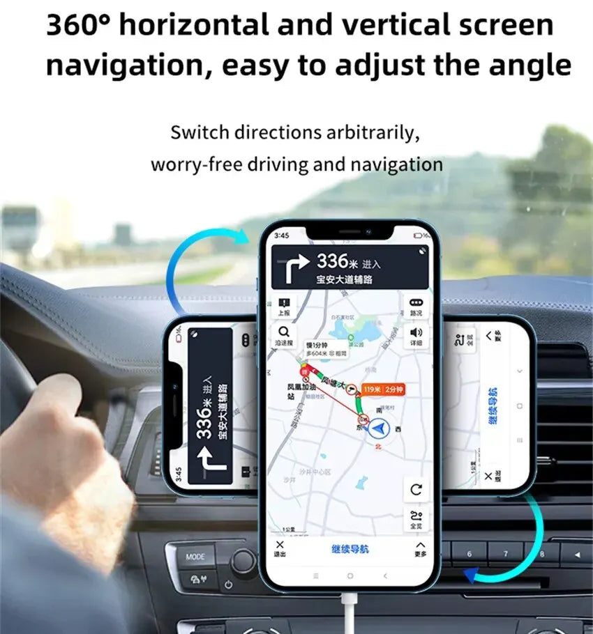 30W Magnetic Car Wireless Charger Macsafe for iPhone 12 13 14 15 Pro Max Mini Air Vent Car Phone Holder Stand Fast Car Charging
