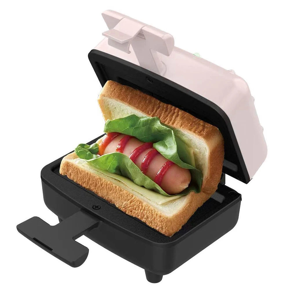 Breakfast Sandwich Maker Compact Electric Sandwich Maker with Non-Stick Plates / Indicator Light / Non Slip Handle Double-Sided