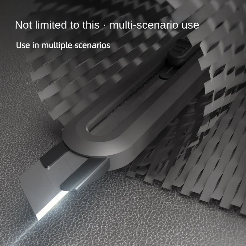 Deli Snap-off Utility Knife Retractable Box Cutters 9mm 18mm High Carbon Steel Blades Auto Lock, for Office Supplies Stationery