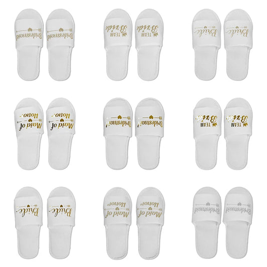 1 Pair Bride Wedding Decoration Bridesmaid Party Slippers Ladies Party Supplies