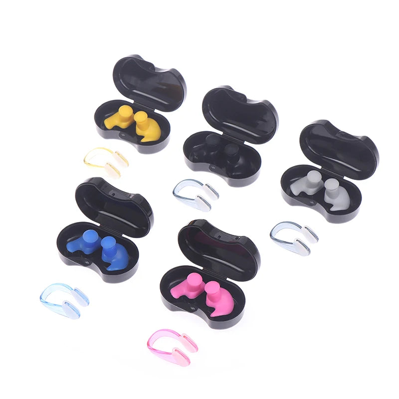 Summer Swimming Earplugs Nose Clip Silicone Waterproof Diving Ear Plugs