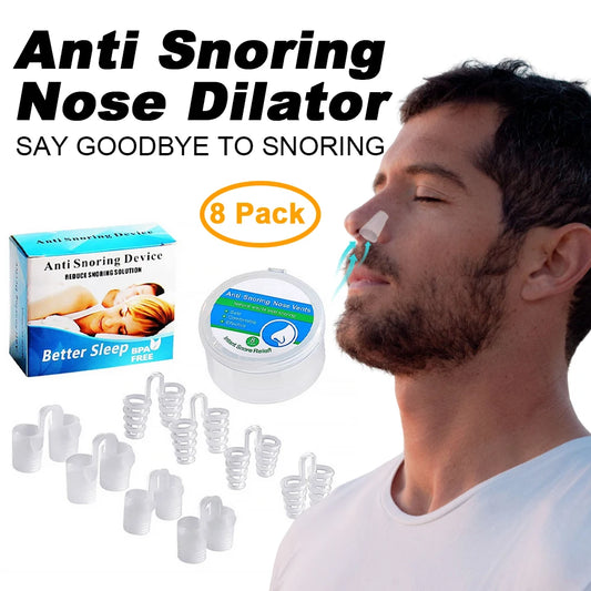 Silicone Anti-Snoring Nose Dilator Nasal Professional Snore Stopper Nose Vents Snore Easy Breath Nasal Dilators for Better Sleep