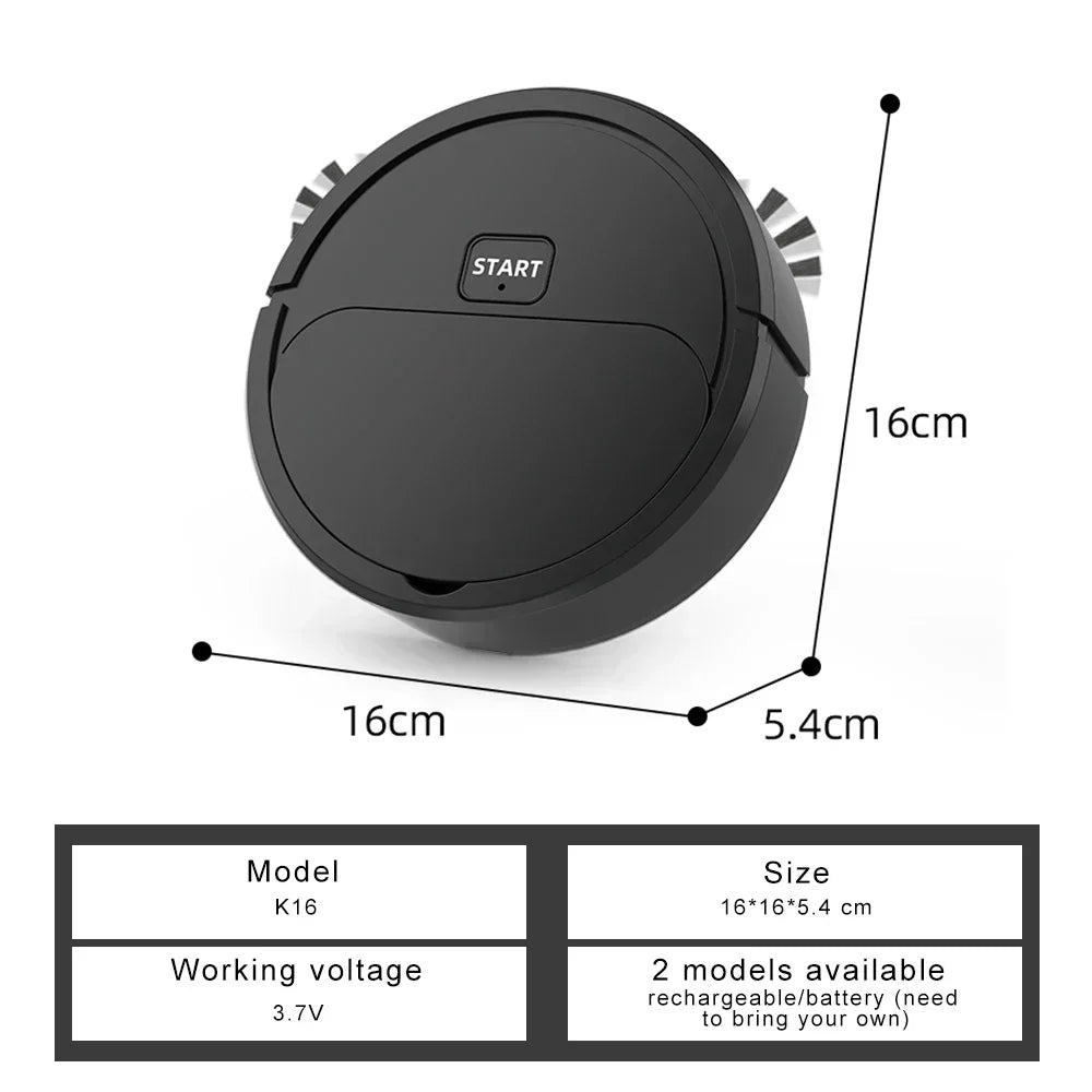 2024 New Fully Automatic Robotic Vacuum Intelligent Low Noise Floor Sweeper Dust Catcher Carpet Cleaner Black or white ﻿