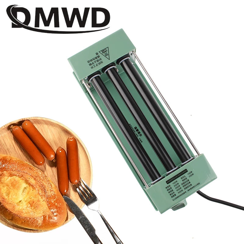 Electric Sausage Machine Multifunction American Hot Dog Kebab Roller Teppanyaki Barbecue Grill Steak DIY Hamburger Baking Oven