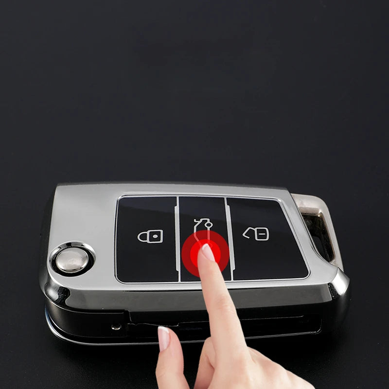 Soft TPU Car Key Case Cover for Volkswagen for VW Golf 7 Mk7 Seat Ibiza Leon FR 2 Altea Aztec for Skoda Octavia