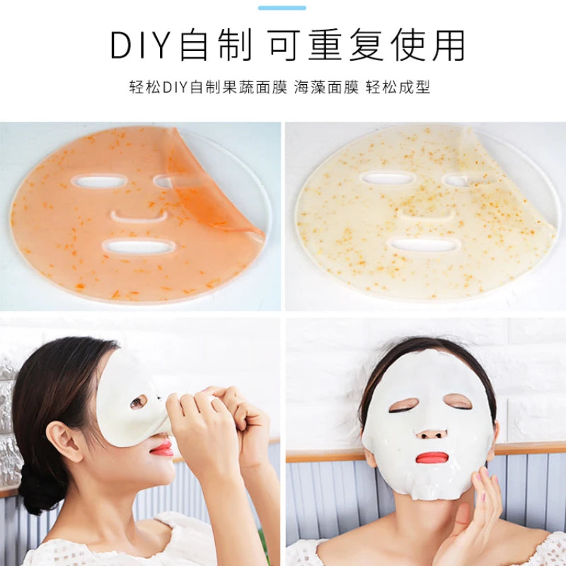 1pcs DIY Face Mask Plate for Fruit Vegetable Mask Natural Collagen Home Use Reuseable Facial SPA Care Mask Making Plate