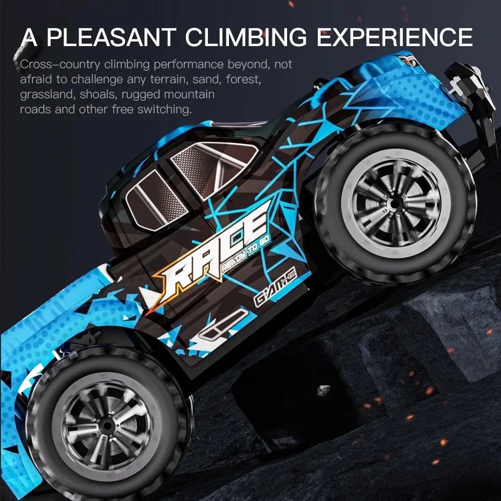 New RC Car 1:16 2WD  with LED Light  2.4G 20KM/H High Speed Off-Road Climbing Remote Control Car Toy Gifts for Boys Girls Kids