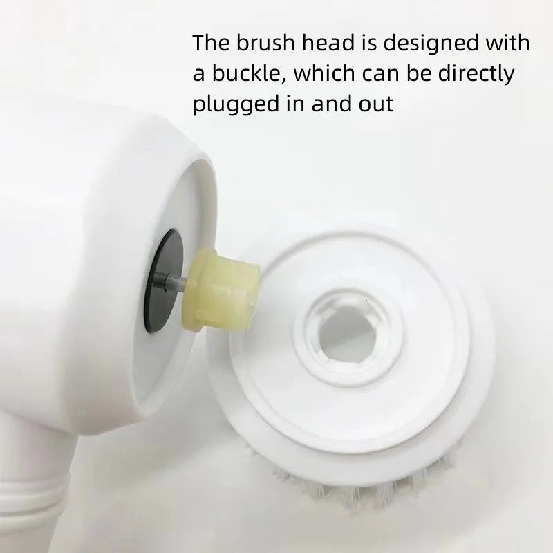 Electric Spin Scrubber Bathroom Cleaning Brush Power Scrubber with 3 Replaceable Brush Heads Electric Cleaning Brush