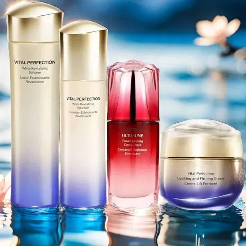 Original Red Waist Series Set Anti Aging Skin Repair Essence Lasting Moisturizing Facial Serum Lotion Reduce Fine Lines Skincare