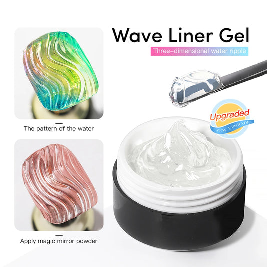 AS 15ml 3D Wave Liner Gel Nail Polish Semi Permanent UV Gel For DIY Painting Drawing Manicure Varnish Nail Art Liner Gel