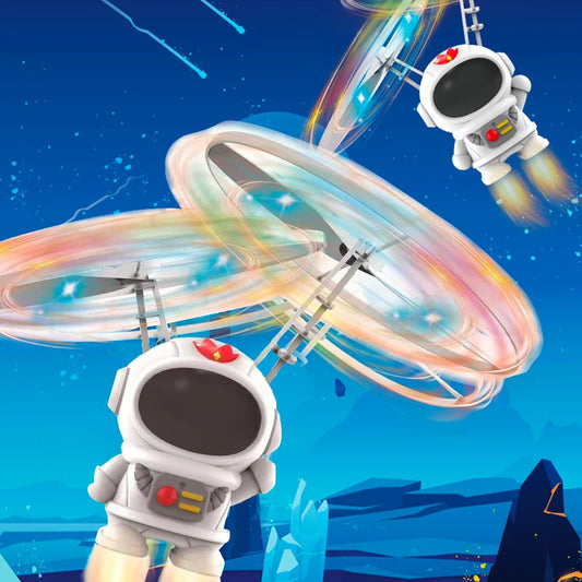Levitating Luminous Astronaut Induction Vehicle Rotatable Ball Wire Man Children Toys