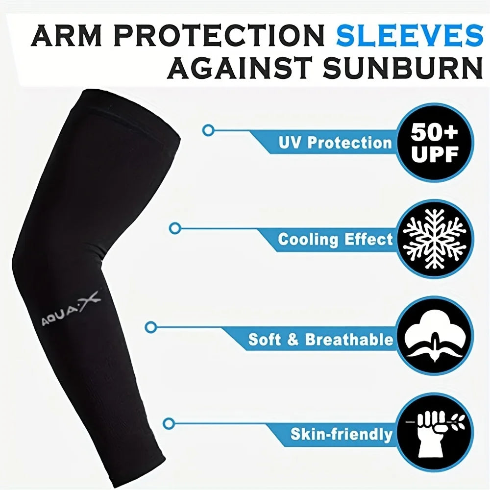 Breathable Sun Protection Sleeves - Cooling, UV Protection For Driving, Golfing, Fishing, Cycling, Hiking & Doing Sports