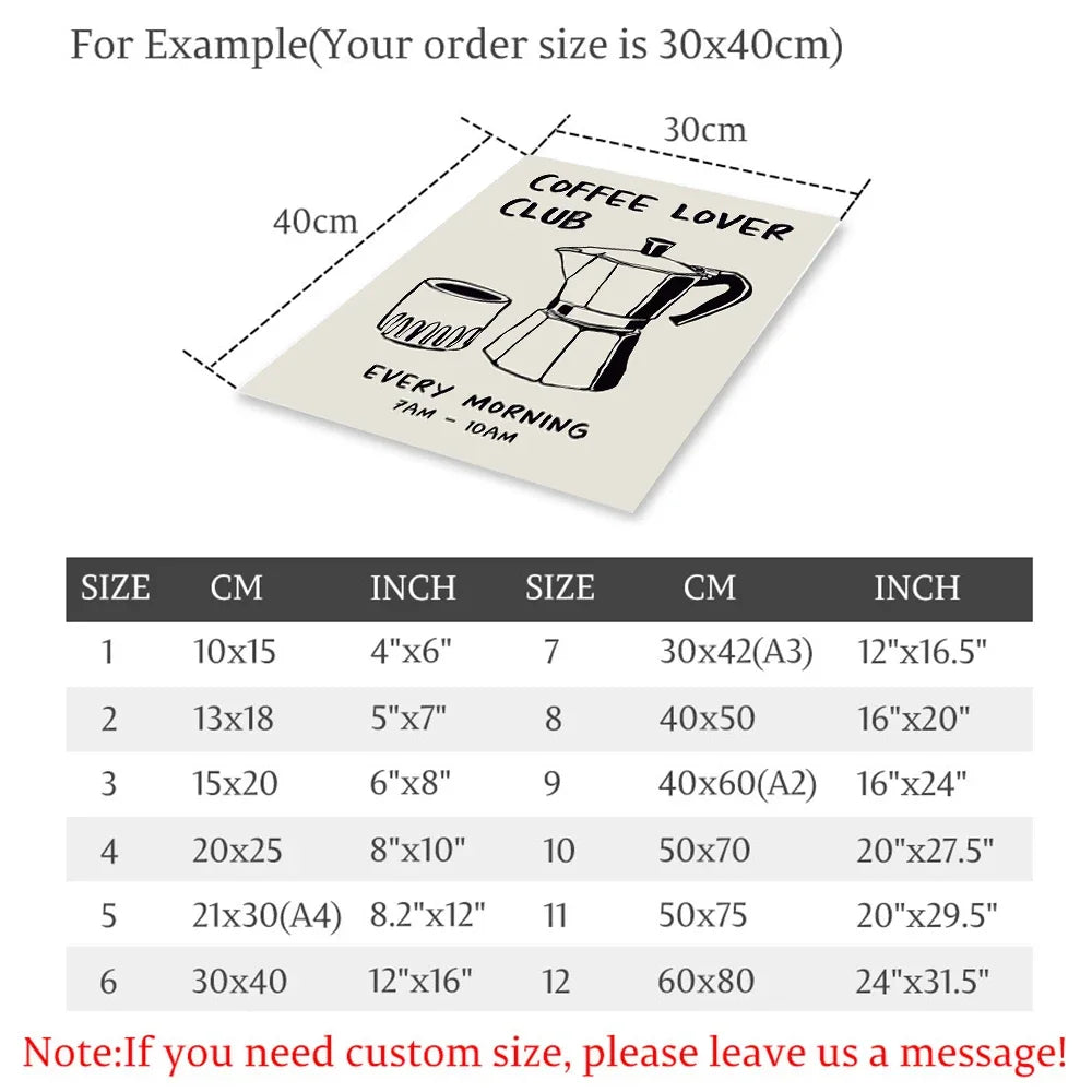 Food Art Posters Coffee Lover Pasta Club Canvas Painting Wall Prints Yes Chef Kitchen Pictures for Living Room Home Decoration