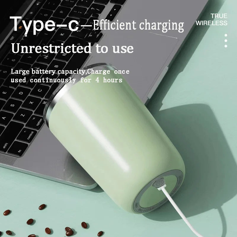 Magnetic Automatic Mixing Cup, 304 Stainless Steel Rechargeable Portable Coffee Cup, Automatic Mixing Stainless Steel Cup