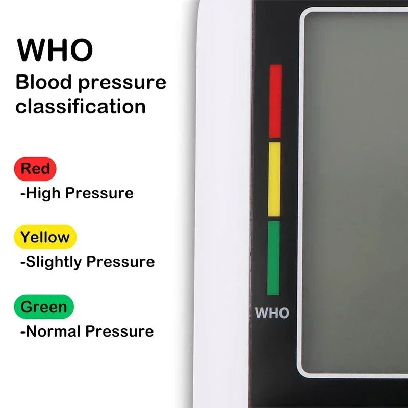 Portable Digital Upper Arm Blood Pressure Monitor Measurement Tool Blood Pressure Monitor Meter Tonometer Sphygmomanometer