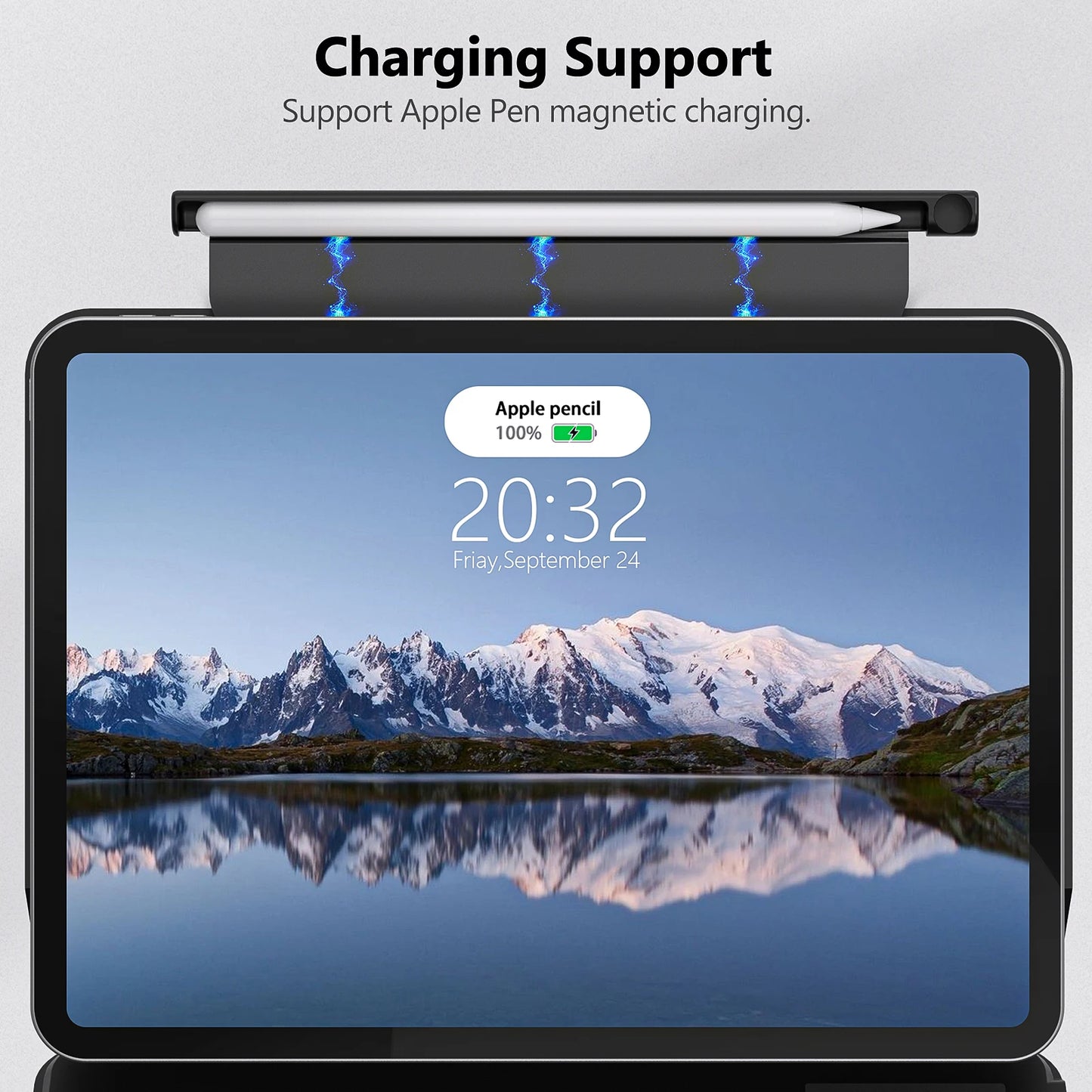 Smart Magic Keyboard Folio for Apple & GOOJODOQ Magic Keyboard Magnetic Smart Folio for Apple Pencil 1 2 Holder