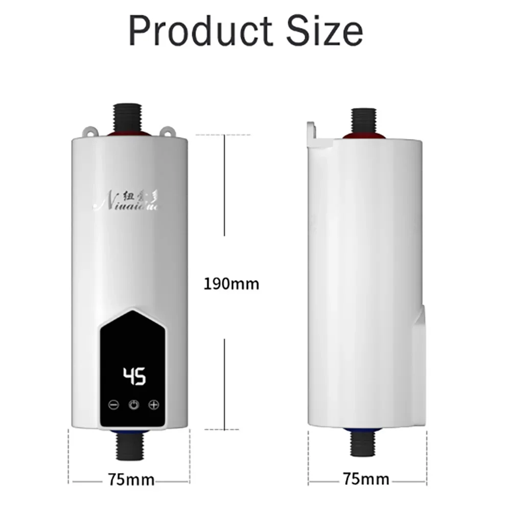 Tankless Water Heater, Mini Instant Hot Water Heater, Portable Outdoor Camping Water Heater,for Shower Bathroom Kitchen Washing