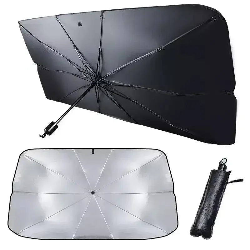 Automobile Windshield Sunshade Upgraded V-Design Car Sun Umbrella Innovative Telescopic Sun Visor For Heat Insulation Shade Prot
