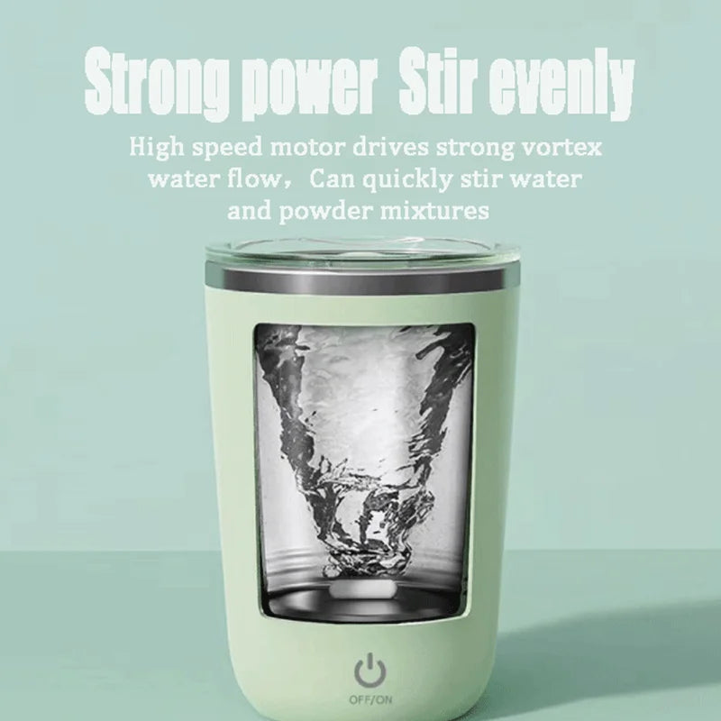 Magnetic Automatic Mixing Cup, 304 Stainless Steel Rechargeable Portable Coffee Cup, Automatic Mixing Stainless Steel Cup