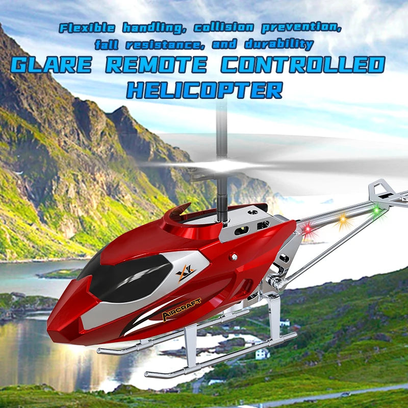 RC Helicopter with Light Fall Resistant Remote Control Helicopter Plane Aircraft Flying Kids Toys for Boys Gifts