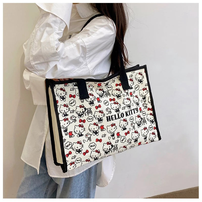 1Set Hello Kitty Cosplay Prop Shoulder Bag Handbag Kawaii Beautiful Book Package For Women Girls