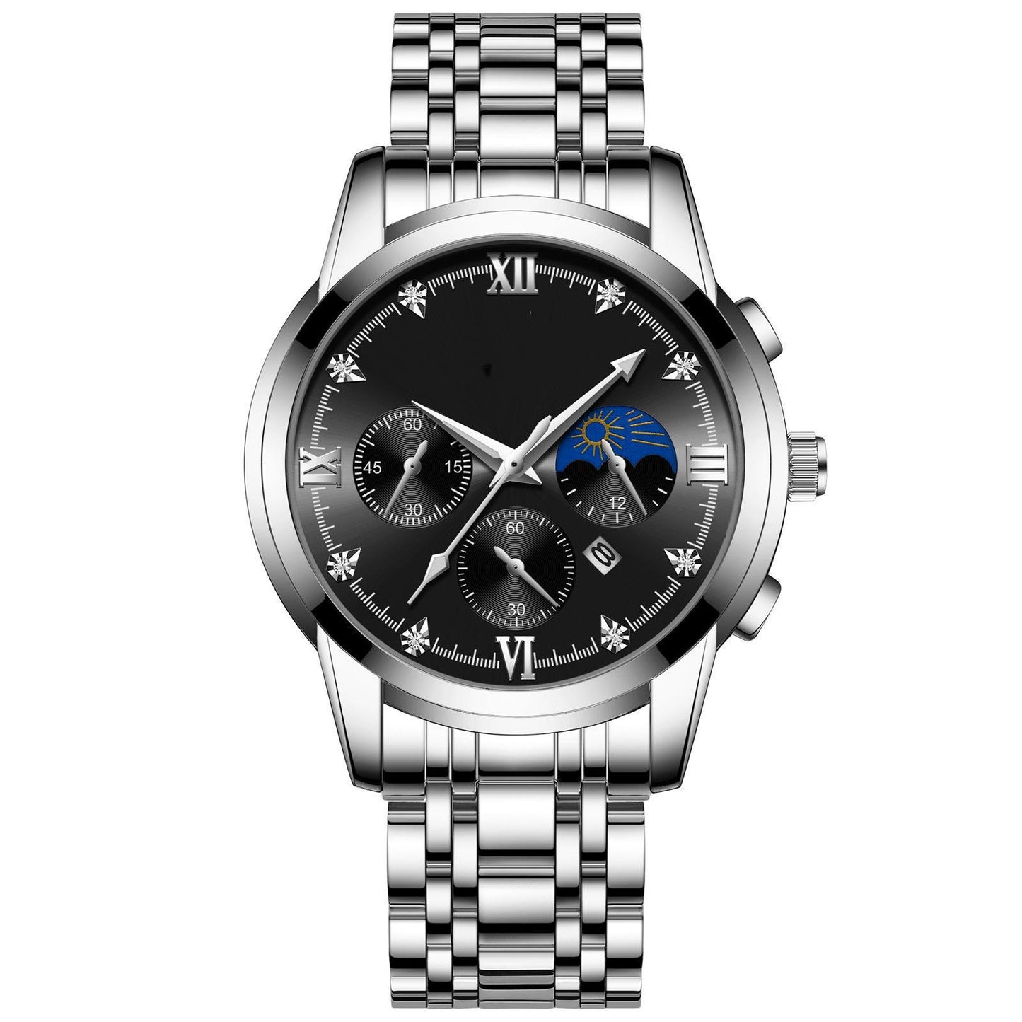 Waterproof Luminous Calendar Men's Fashion Genuine Leather Watch