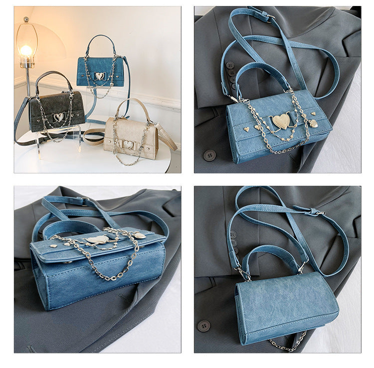 price 4.83 weight 380gWomen's Autumn Fashion Love Chain Shoulder Bag