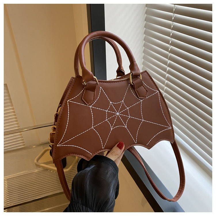price 2.90 weight 280g Halloween Spider Web Saddle Bags Fashion Personality Crossbody Shoulder Bag With Handle Women's Handbags