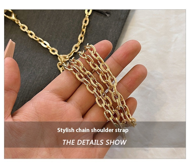 price 4.70 weight 5.47 Cute Butterfly Stripe Clipped Button Metal Women's Chain Messenger Bag