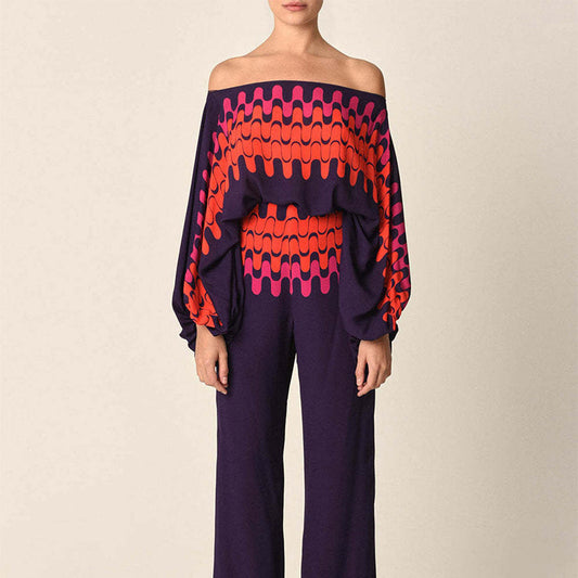 New Women&#039;s Temperament Loose Top Trousers Fashion Two-piece Set